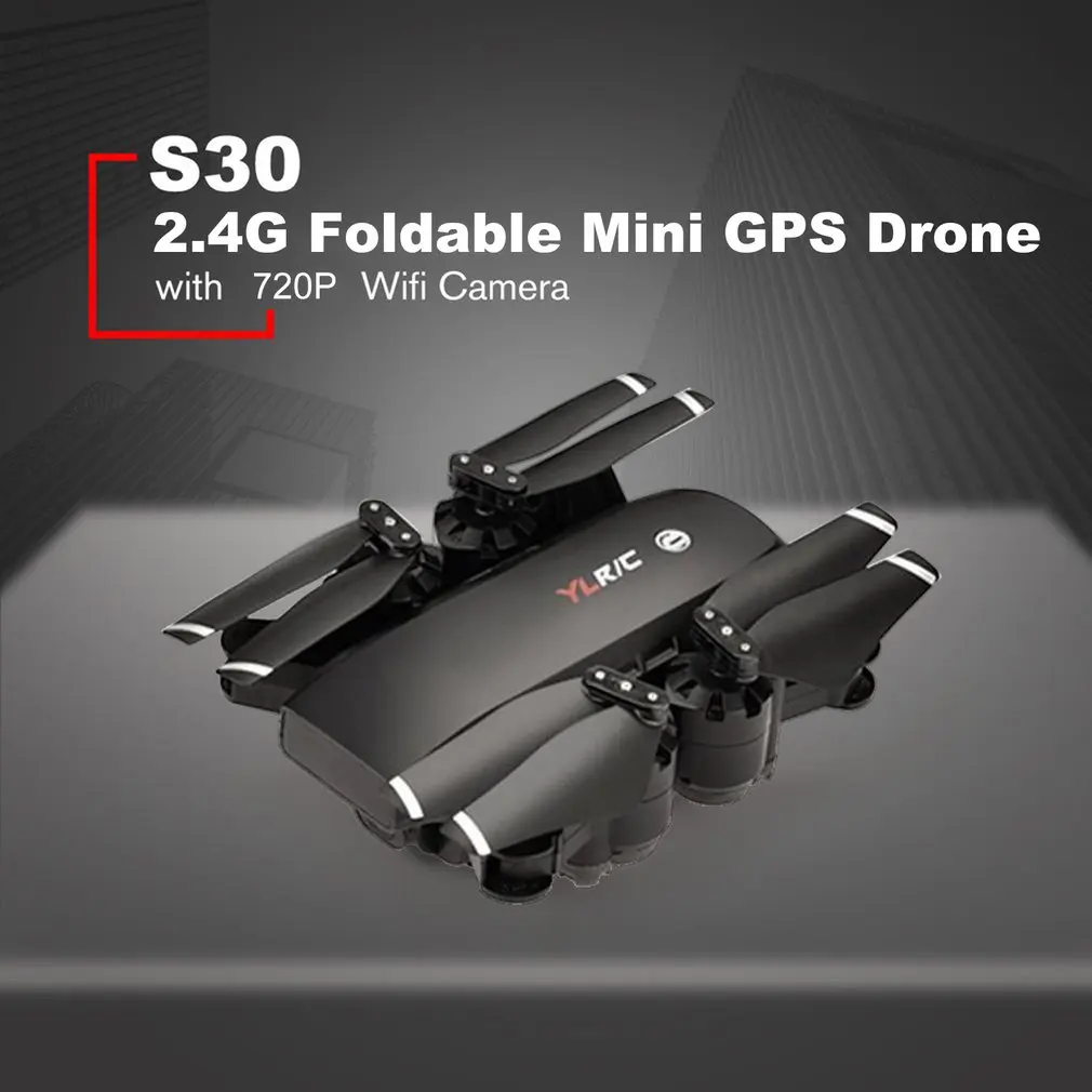 S30 2,4G RC Drone 720P Wi-Fi Камера небольшой складной Дрон с камерой для 4CH 6-ось FPV Дрон Встроенный gps одной клавишей Return с Батарея