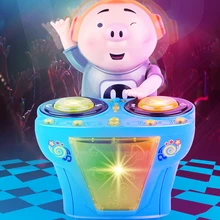 Детская музыкальная игрушка для диджеев, Электрическая свинья, забавная музыка, забавный светильник-качалка, игрушка для раннего образования, рождественский подарок для детей