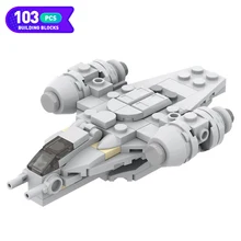 

Moc Star Movie Figures Spaceship MOC-38715 Space Battle Mandalorians Mini Razor Crest Model Building Block Toy for Children Gift