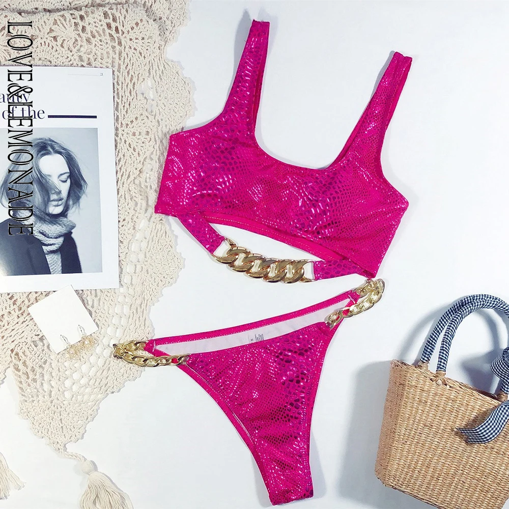 Женский купальник-бикини LOVE &amp LEMONADE бикини с геометрическим узором и