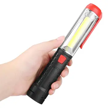 

Multifunction COB LED Mini Repair Light Work Inspection Flashlight Torch Lamp With the Bottom Magnet Adjustable Bearing