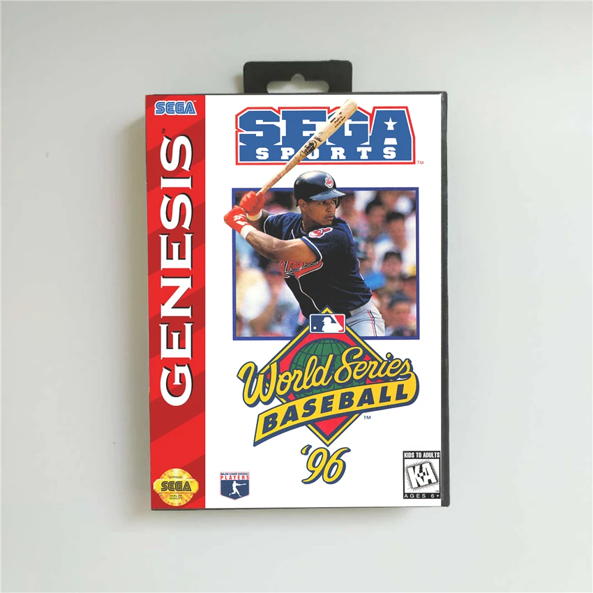 

World Series Baseball 96 - USA Cover With Retail Box 16 Bit MD Game Card for Sega Megadrive Genesis Video Game Console