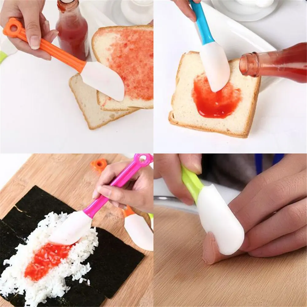 Кухня силиконовые сливочное торт шпатель скребок для смешивания теста кисточка