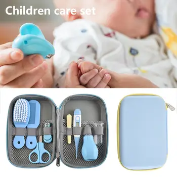 

8PCS/pack Baby Grooming Kit Nail Clippers Electronic Thermometer Healthcare Set For Baby Children Multifunction Nail Care Tool