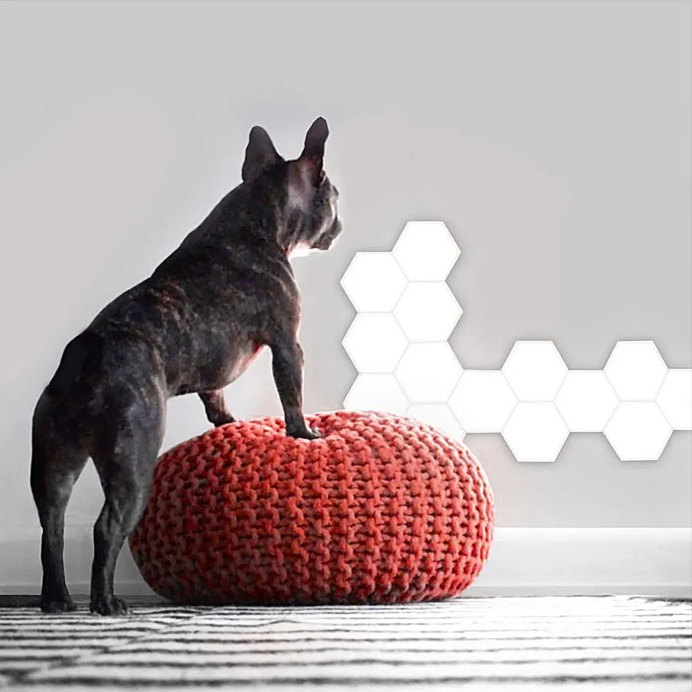 Honeycomb сенсорный датчик Квантовая лампа светодиодный шестиугольная лампа ночник Магнитный шестиугольник креативное украшение настенный светильник