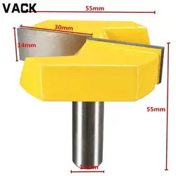 Vack roteador de limpeza inferior, 8mm, 12mm, 1/2, haste, broca reta, moagem de carboneto limpo, para madeira, marcenaria