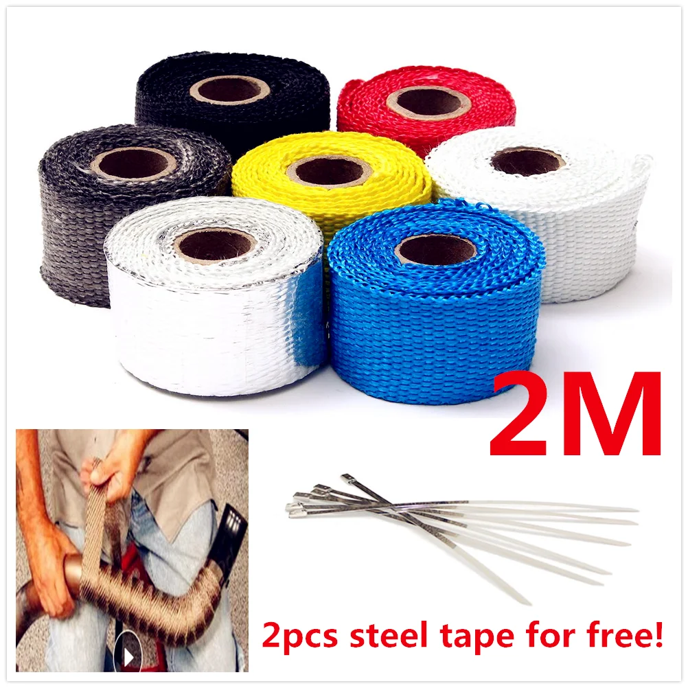 

2M Motorcycle Exhaust Pipe Heat Wrap Shield Tape Glass Fiber FOR Aprilia MANA MODEL RST1000 FUTURA RSV MILLE R FALCO SL1000