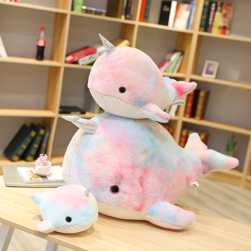 Kawaii Плюшевые Красочные Narwhal плюшевые игрушки ПП хлопок Мягкий КИТ Плюшевый