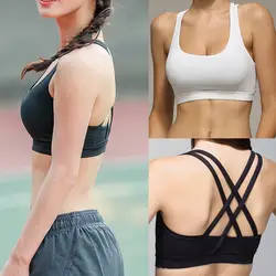 Черно-белая с рисунком одежда для йоги топы женские 2018 новый стиль быстросохнущее нижнее белье для бега спортивный бюстгальтер Белый жилет