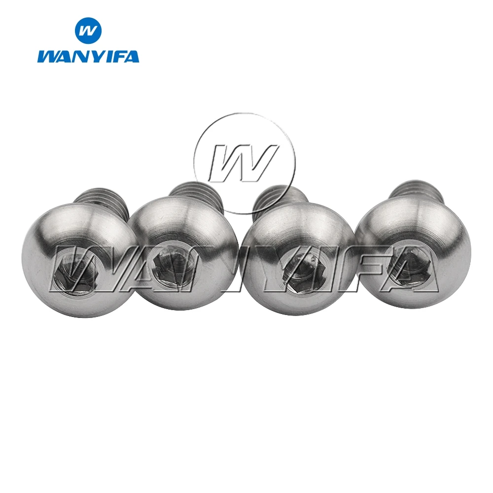 Титановый "Wanyifa" болты M5x8 M5x10 M5x12mm с круглой головкой внутренний шестигранный винт для велосипедный держатель для бутылки