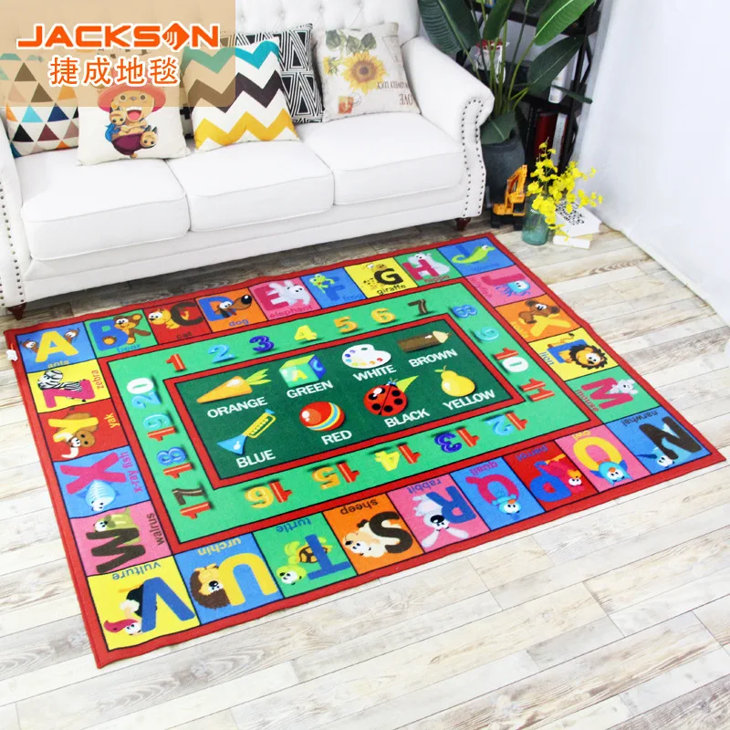 

Jiecheng Rug Customizable Early Childhood Educational Lettered Rug CHILDREN'S Room Printing Carpet, Mat Price Anti-slip