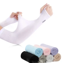 Летняя Ультралегкая ледяная ткань рукава дышащая велосипедная одежда спортивная УФ Защита для бега и езды на велосипеде Солнцезащитная лента