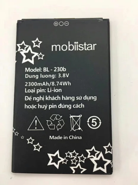 2300mAh 3,8 V батарея для mobiistar BL-230b мобильная телефонная батарея Bateria Замена частей