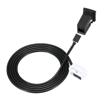 

Hot AUX In Socket Switch Plug Music Audio Interface for VW Passat B6 B7 CC Touran POLO Facelift RCD510+/310+