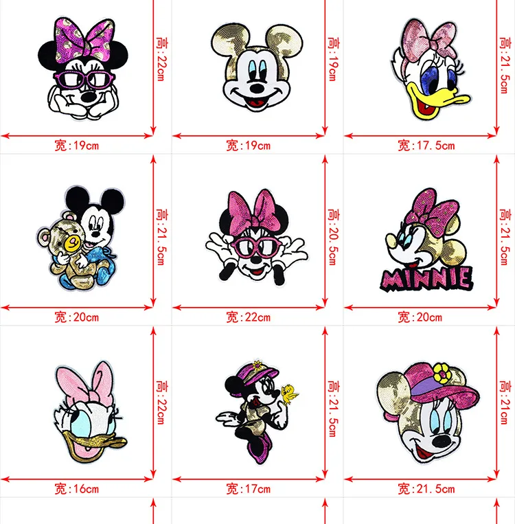 Disney Sequins Clothing Patch Mickey Minnie Mouse Patches Cartoon Sew Clothes Patch for T-shirt Coat DIY Decoration Women Gift Disney Sequins Clothing Patch Mickey Minnie Mouse Patches Cartoon Sew Clothes Patch for T-shirt Coat DIY Decoration Women Gift