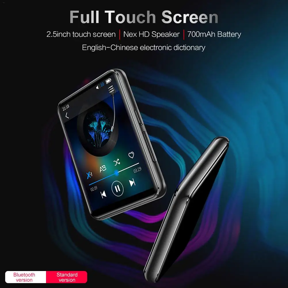 Полный сенсорный экран Bluetooth MP3 музыкальный плеер с fm-радио видеоплеер проигрыватель электронных книг MP3 с динамиком для BENJIE X5