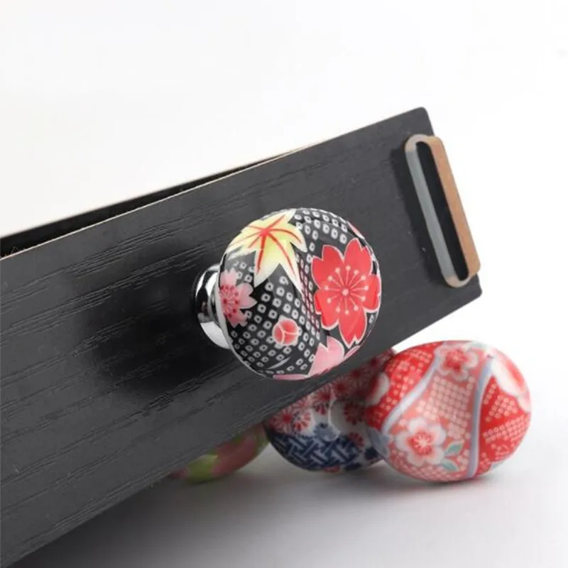 free shipping Japan Stylish  ceramic knob  porcelain knob Japanese Zephyr  furniture handle 32mm Porcelain round knob  