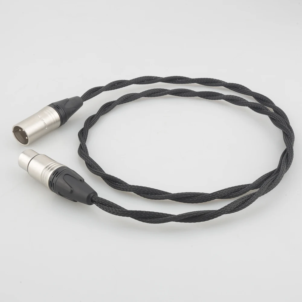 Audiocrast 4 Pin XLR Balance Male to 4 Pin XLR Balance Female Extension Cable Headphone Extension Cable Audio Cable