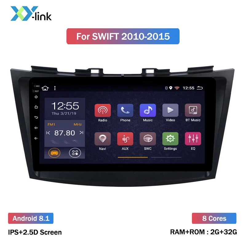 8 CORES 2G RAM 9 дюймов Android 8,1 автомобильный dvd-плеер для Suzuki Swift 2011 2012 2013 автомобильный Радио gps навигация WiFi плеер - Цвет: 8 CORES 2G RAM
