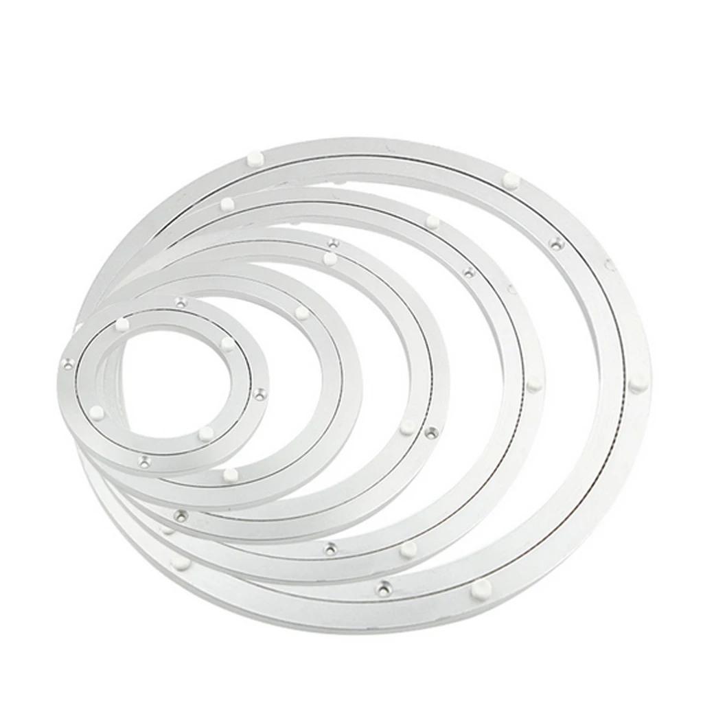 Bearing Swivel Plate Silver White Dining Table Base Rotating Aluminium Turntables Bearing Swivel Plate Silver White Dining Table Base Rotating Aluminium Turntables