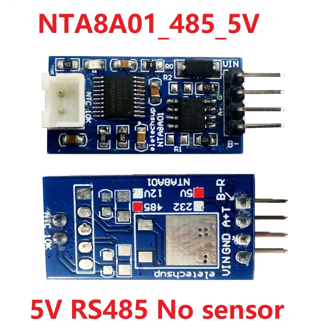5x-20~ 125 Цельсия RS485 ttl RS232 Modbus Плата датчика температуры для B3950 10K 1% NTC Термистор резистор - Цвет: 5x 5V  RS485
