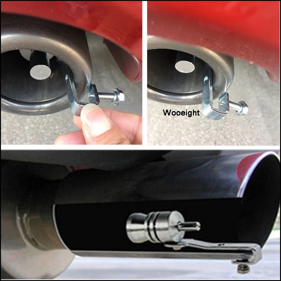 Wooeight L Size Aluminum Car Accessories Motorcycle Styling Turbo Sound Whistle Simulator Sound Universal Pipe Exhaust Muffler  (7)