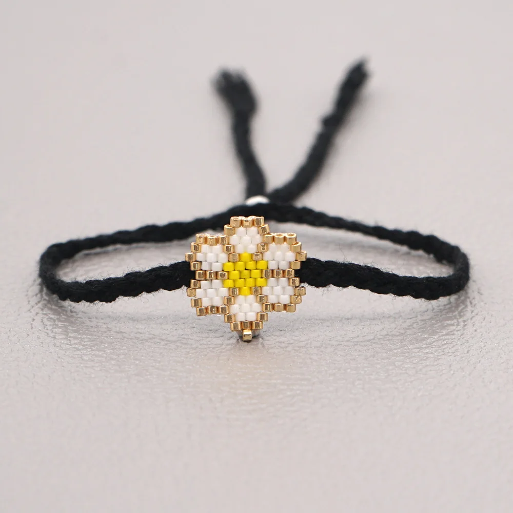 

Go2boho Daisy Bracelet For Girl Jewellery Flower Pulsera Handmade Japanese Miyuki Bead Jewelry Friendship Braided Bracelets