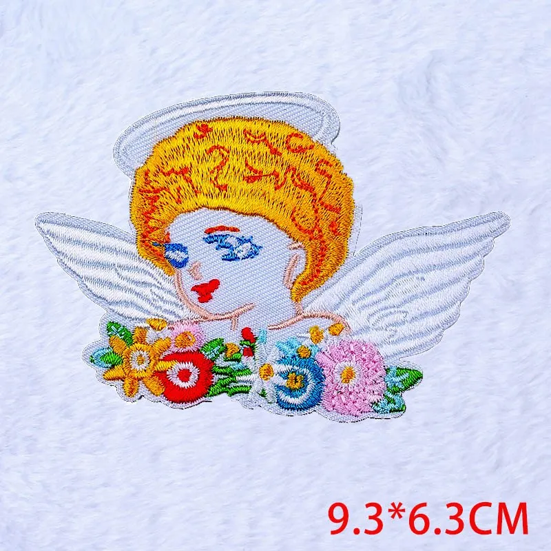 Pulaqi нашивка с героями мультфильмов, Эльза, Анна, нашивка с феей для девочек, сделай сам, вышивка, для одежды, железная нашивка на одежду, нашивка с аппликацией - Цвет: CZ-PE3162CT