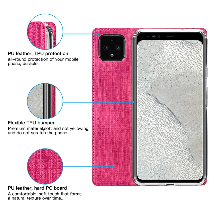 Кожаный чехол-книжка для Google Pixel 4, чехол-кошелек с магнитной застежкой, защитный чехол для Google Pixel 4