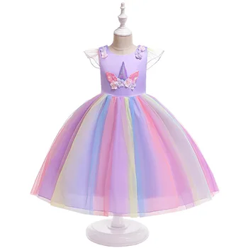 

Unicorn Dress Christmas Birthday Party Kids Dresses for Girls Princess Dress Children Costume Cinderella Dress Fantasia Infantil
