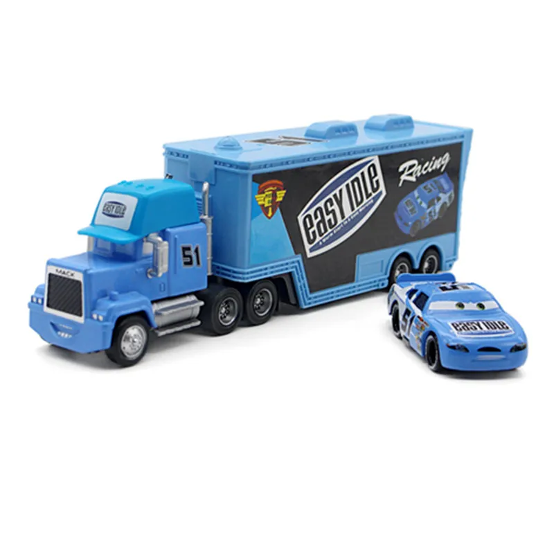 1:55 disney Pixar Cars 2 3 Lightning McQueen Джексон шторм Мак дядюшка грузовик набор литые модели автомобилей для детей рождественские подарки - Цвет: No 51 (2pcs lot)2