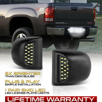 

2Pcs Error Free LED License Number Plate Light Lamps For GMC Sierra 1500 2500 3500 HD Yukon XL 1500 2500 Auto Car-styling