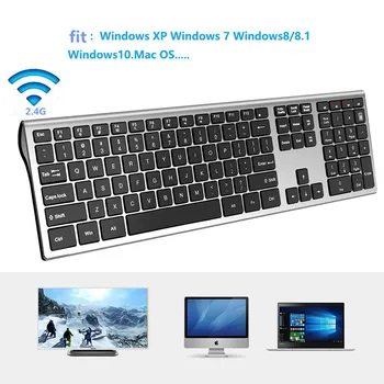

Wholesale 2.4G Wireless Keyboard USB 109 keys Mini keyboard For Desktop PC TV Laptop Office Universal