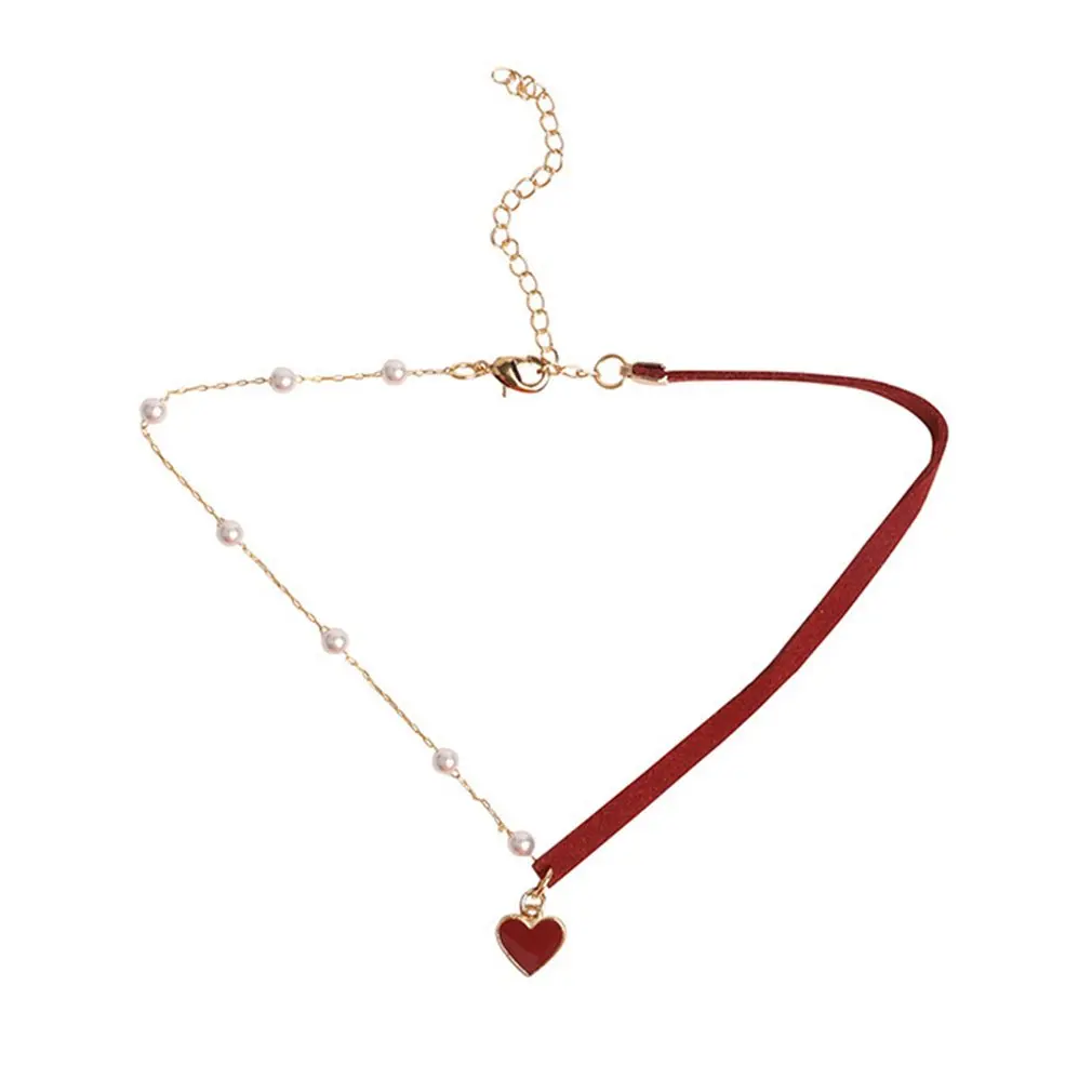 2020 New Minimalist Red Hearts Necklace Neckwear Collar Personal Pendant Retro Female Gift | Украшения и аксессуары