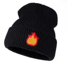 Высококачественная зимняя мужская вязаная шапочка из хлопка, теплая шапка, мужская и женская шерстяная шапка с вышивкой, модная Лыжная шапка для взрослых, шапка в стиле хип-хоп