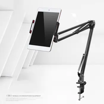 

6 to 11 inch Tablet Holder For ipad stand 2 3 4 Air Mini Support Long Arm Mobile Phone Tablet Bed/Desktop Car Clip Bracket Mount