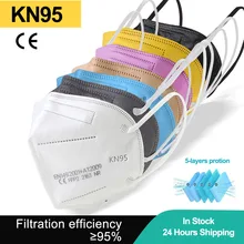 Ffp2 mascarillas fpp2 aprovado ce máscara respiratória fpp2 preto kn95 máscara 5 camadas reutilizável máscara facial ffp3 kn95 adultos ffp2mask