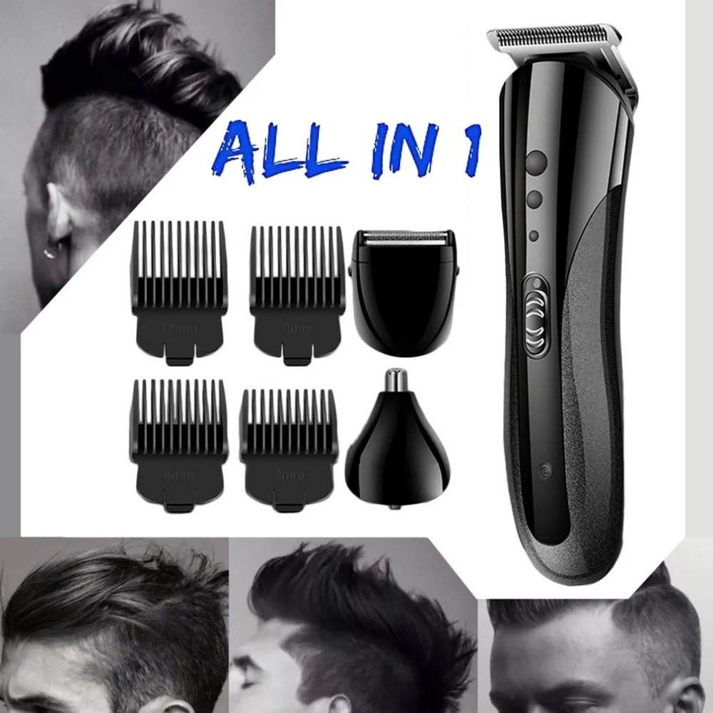 

Kemei All In One Professional Electric Hair Clipper Hairdressing Cut Rechargeable Electric Nose & Hair & Beard Trimmer