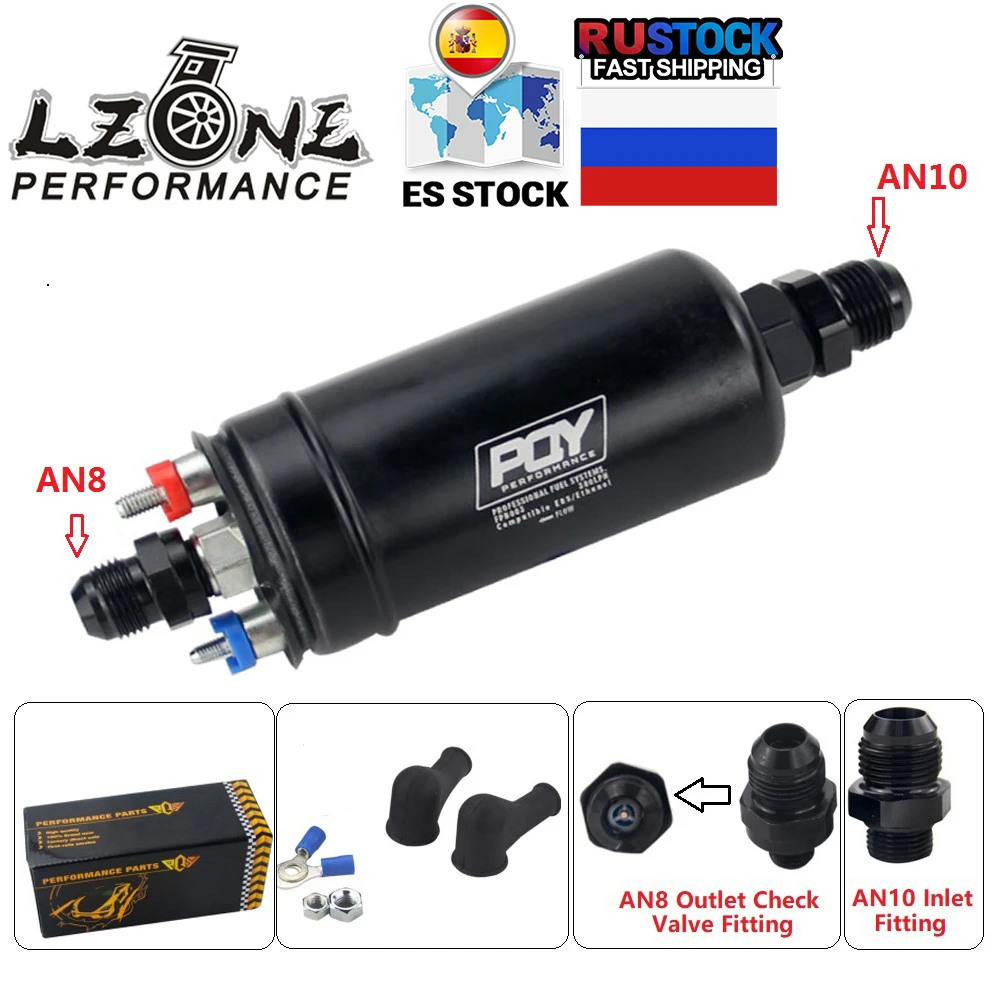 Lzone Efi 380lh 1000hp Top Quality External Fuel Pump E85 Compatible