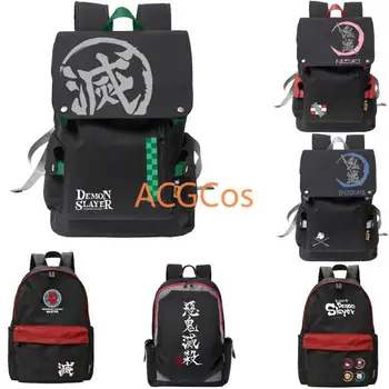 

Kimetsu No Yaiba Demon Slayer Kamado Tanjirou Nezuko Zenitsu Inosuke Cosplay Backpack School Shoulder Bag Travel Rucksack Gift