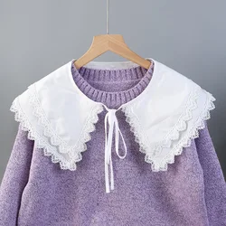 Fake Collar Scarf for Women Shirt Detachable Collars Sweet Lace White False Collar Faux Col Female Nep Kraagie