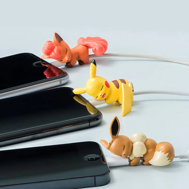 

Cute Cartoon Bite Data Cable Protector for iPhone XS XR 8 7 Universal Cord Protection USB Charging Cable Winder Protective Cover