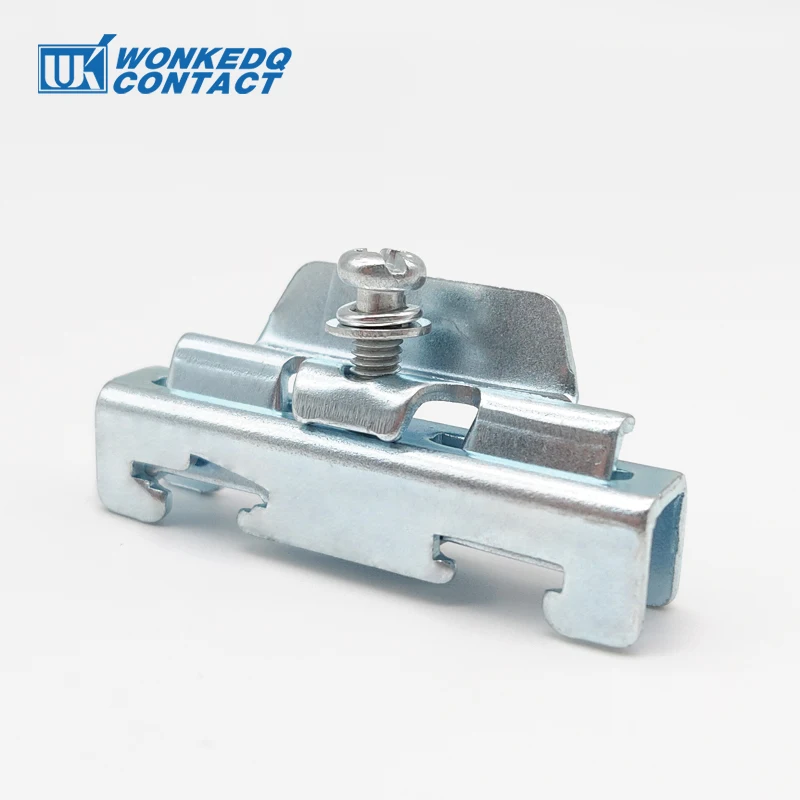 1Pc E/FE-2 Galvanized Steel End Clamp Mounting on NS35 C45 DIN Rail Fixing Terminal Block Accessories End Bracket Stop din rail din rail terminal block din rail bracket