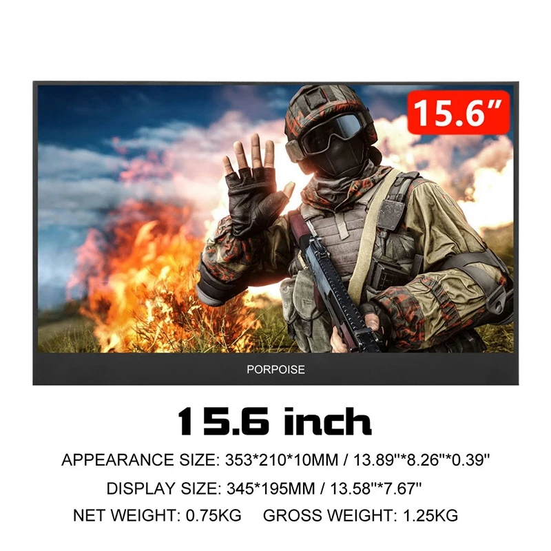 15 6 дюймов Портативный Full HD монитор компьютера для PS3 PS4 Xbo x360 Nintendo переключатель