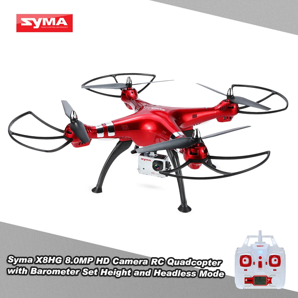 

Syma X8HG 8.0MP HD Camera 3D Eversion RC Quadcopter with Barometer Set Height Headless Model LED Light 6-Axis Gyro RC Drone