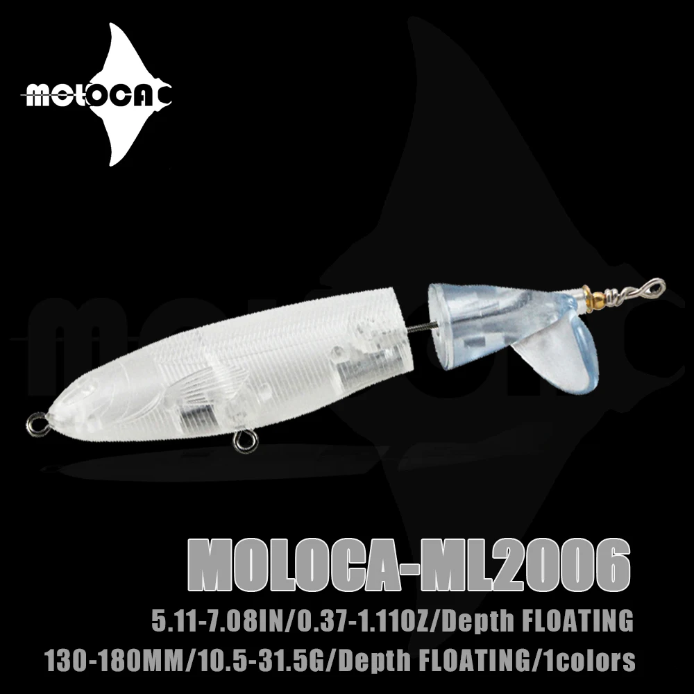 Esca Da Pesca Whopper Plopper Abs Trasparente 10.5-31.5G Accessori Artificiali Galleggianti De Pesca Leurre Brochet Esche Non Verniciate