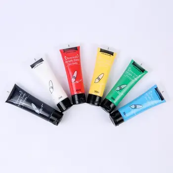 

6 Colors 30ml Professional Acrylic Paint Set Drawing Painting Pigment Hand-paint W91A