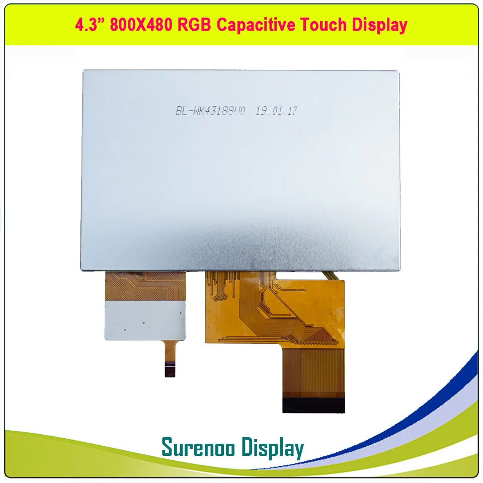 4," 800X480 40P_RGB TFT ips ЖК-модуль дисплей монитор экран и IIC igc емкостный сенсорный панель