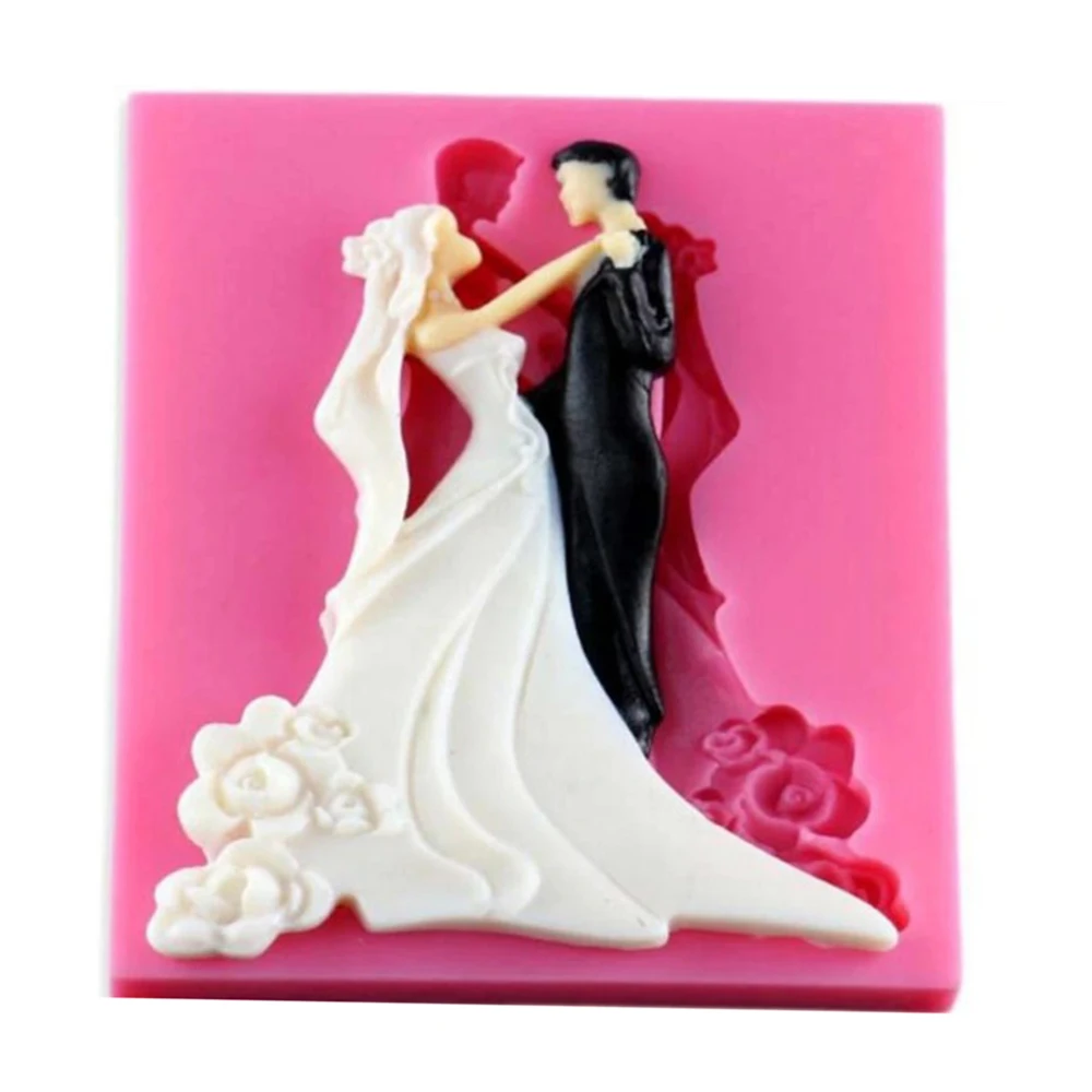 Creative Bride Groom Dancing mold cake silicone fondant Cake decoration baking Tools Chocolate Mold Baking | Дом и сад
