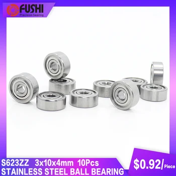 

S623ZZ Bearing 3*10*4 mm ( 10PCS ) ABEC-1 440C Roller Stainless Steel S623Z S623 Z ZZ Ball Bearings